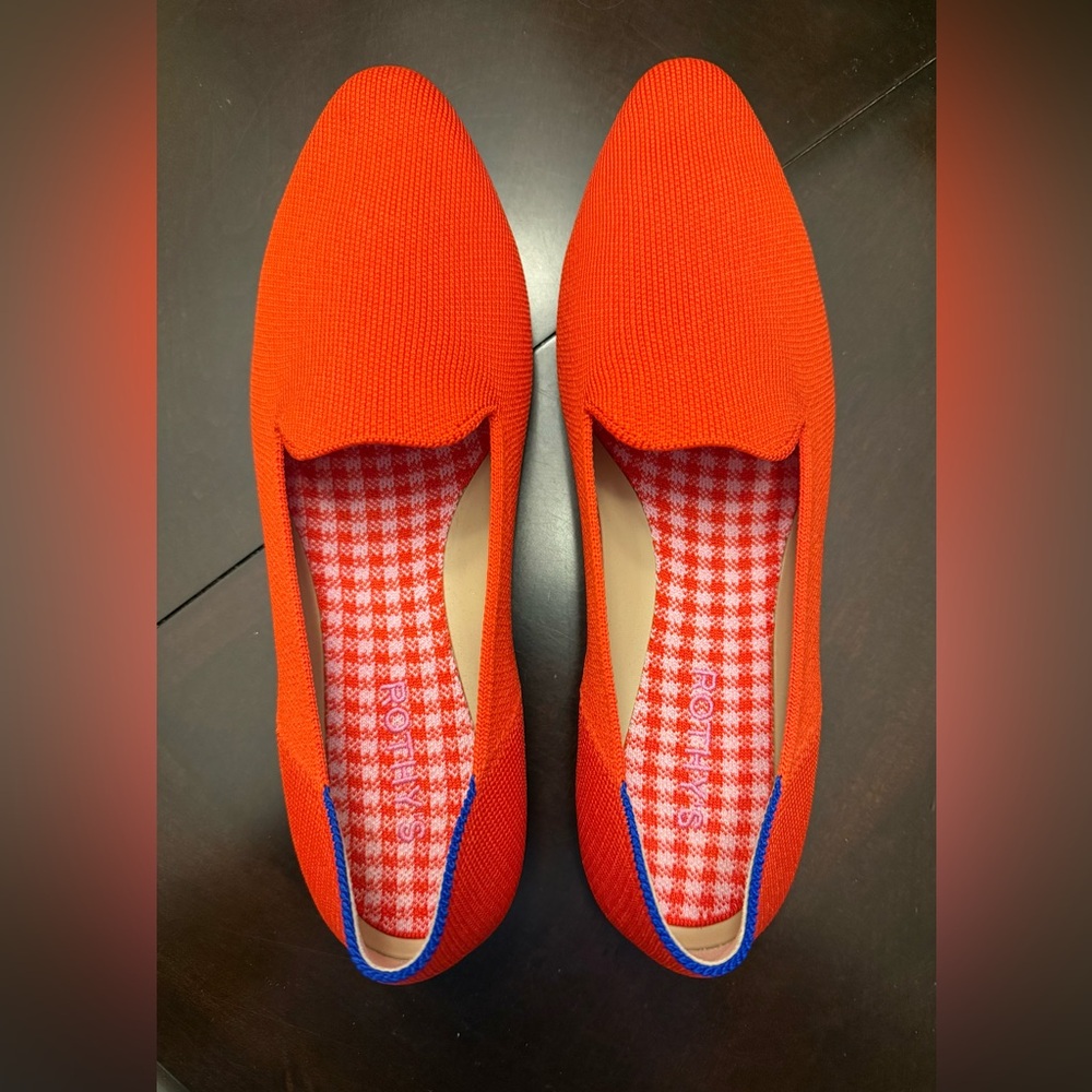 Rothy’s The Almond Loafer in Poppy Red, Size 9.5.